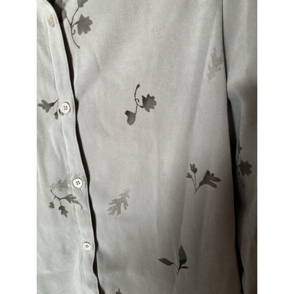 Norton McNaughton Woman Green L/S Button up Collared Shirt Leaves Size 10 Preown - Picture 4 of 5